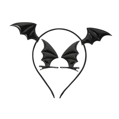 COLLBATH Fledermaus Stirnband Haarspangen Set Halloween Stirnband Halloween Kostüm Gruselkostüm Erwachsene DIY COLLBATH Fledermaus Stirnband Haarspangen Set Halloween Stirnband Halloween Kostüm Gruselkostüm Erwachsene DIY von COLLBATH