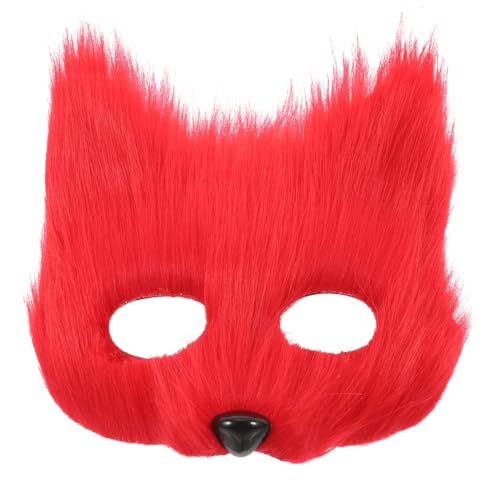 COLLBATH Einzigartige Halloween-maske Pelzige Halbgesichts-tiermaske Partyzubehör Für Cosplay Und Thementreffen von COLLBATH