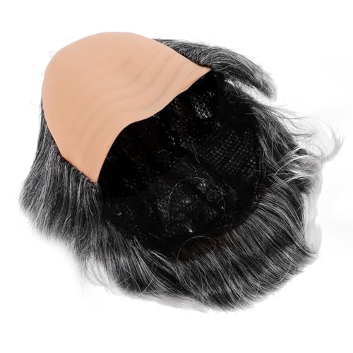 COLLBATH Glatze Perücke Zopfhut Edelstein-Aufkleber Kindermaske Herrenperücken Herren perücke perücke Gruselmasken für Erwachsene realistische Halloween-Maske An chemische Faser Grey von COLLBATH