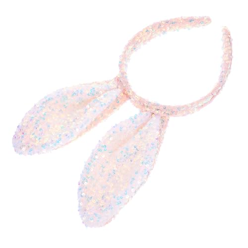 COLLBATH Glitzerndes Hasenohren Haarreif Stirnband aus Flexiblem Material für Erwachsene Bequem und Verstellbar Geeignet für Ostern Kostüm Party-accessoire von COLLBATH