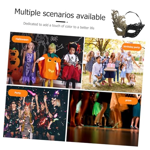 COLLBATH Halbgesichtige Spitzen Masquerade Maske Damen mit Elastischem Band Mysteriöse Halloween Party Accessoire für Ball Kostüm und Festliche Anlässe COLLBATH Halbgesichtige Spitzen Masquerade Maske Damen mit Elastischem Band Mysteriöse Halloween Party Accessoire für Ball Kostüm und Festliche Anlässe von COLLBATH