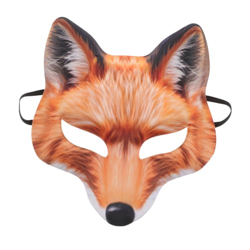 COLLBATH Halbgesichts Fuchsmaske Halloween Tierkostüm Damen Karneval Party Cosplay Maske für Junge Mädchen Vielseitig Dekorativ Langlebig von COLLBATH