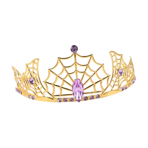 COLLBATH Halloween Crown Tiara Göttin Krone Kopfschmuck Königin Krone Spinnennetz Kopfbedeckung Gotische Halloween Stirnband Prinzessin Metallische Strasssteine Golden COLLBATH Halloween Crown Tiara Göttin Krone Kopfschmuck Königin Krone Spinnennetz Kopfbedeckung Gotische Halloween Stirnband Prinzessin Metallische Strasssteine Golden von COLLBATH