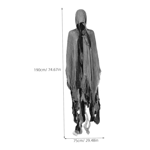 COLLBATH Halloween Erwachsenen Kostüm Grim Reaper Umhang mit Kapuze Gruseliges Cosplay Cape für Halloween Partys und Verkleidungen Langlebiger Schwarzer Totenkopf Umhang für Kostümspiele COLLBATH Halloween Erwachsenen Kostüm Grim Reaper Umhang mit Kapuze Gruseliges Cosplay Cape für Halloween Partys und Verkleidungen Langlebiger Schwarzer Totenkopf Umhang für Kostümspiele von COLLBATH