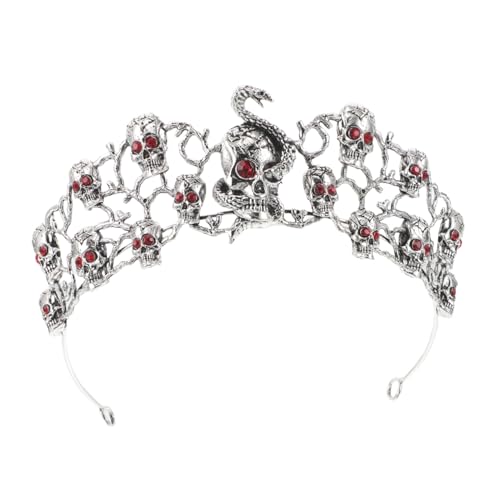 COLLBATH Halloween Goth Rhinestone Skull Tiara Leichter Stabiler Legierungs-haarschmuck mit Dramatischem Totenkopf-design und Funkelnden Kristallen Party Festival-krone für Gothic-fans COLLBATH Halloween Goth Rhinestone Skull Tiara Leichter Stabiler Legierungs-haarschmuck mit Dramatischem Totenkopf-design und Funkelnden Kristallen Party Festival-krone für Gothic-fans von COLLBATH