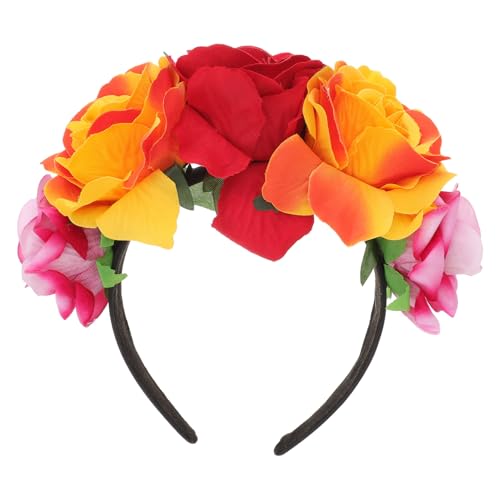 COLLBATH Halloween Großes Rosenblumen Haarband Farbenfroher Kopfschmuck Damen und Mädchen Party Cosplay Leicht und Bequem für Festliche Kostüme COLLBATH Halloween Großes Rosenblumen Haarband Farbenfroher Kopfschmuck Damen und Mädchen Party Cosplay Leicht und Bequem für Festliche Kostüme von COLLBATH