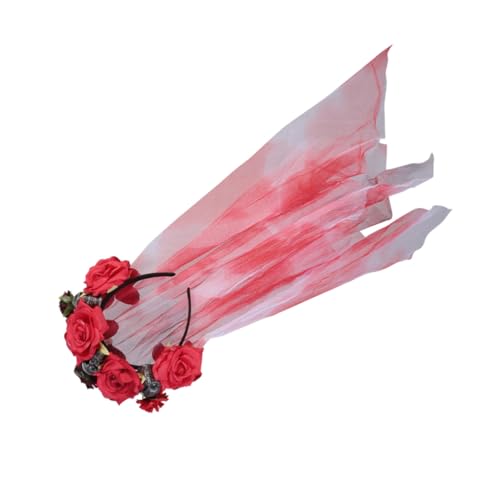 COLLBATH Halloween Haarreif Totenkopf mit Roten Rosen Leichtes Cosplay Stirnband für Damen und Komfortabler Kopfschmuck für Karneval Fasching Kostüm und Halloween Partys COLLBATH Halloween Haarreif Totenkopf mit Roten Rosen Leichtes Cosplay Stirnband für Damen und Komfortabler Kopfschmuck für Karneval Fasching Kostüm und Halloween Partys von COLLBATH