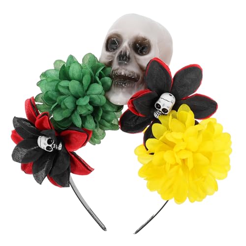 COLLBATH Halloween Haarreif mit Rosen und Schädel Leichtes Festival Stirnband Komfortabler Haarschmuck für Damen für Halloween Tag der Toten Kostümparty und Cosplay COLLBATH Halloween Haarreif mit Rosen und Schädel Leichtes Festival Stirnband Komfortabler Haarschmuck für Damen für Halloween Tag der Toten Kostümparty und Cosplay von COLLBATH