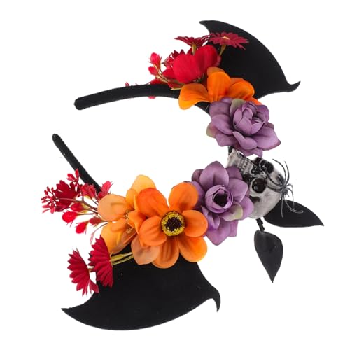 COLLBATH Halloween Haarreif mit Totenkopf Fledermausflügeln und Mexikanischem Blumenkranz Bequemes Stoff-headband für Damen Vielseitiges Accessoire für Halloween Karneval Cosplay und COLLBATH Halloween Haarreif mit Totenkopf Fledermausflügeln und Mexikanischem Blumenkranz Bequemes Stoff-headband für Damen Vielseitiges Accessoire für Halloween Karneval Cosplay und von COLLBATH