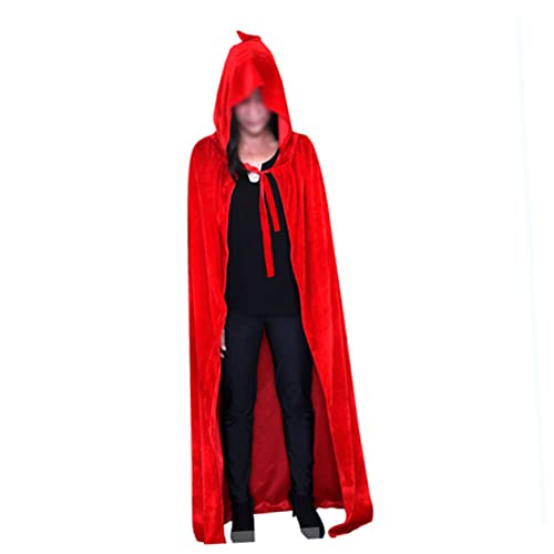 COLLBATH Halloween Umhang Kapuze Robe Zauberer Kostüme Maskerade Rot Für Halloween Partys von COLLBATH