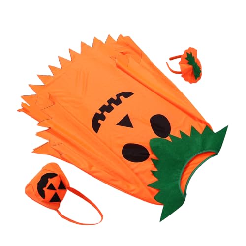 COLLBATH Halloween Kürbis Kostüm Set Damen Kürbis Umhang Stirnband Handtasche Leichtes Bequemes Halloween Outfit für Party Cosplay Schulveranstaltungen Auffälliges Design COLLBATH Halloween Kürbis Kostüm Set Damen Kürbis Umhang Stirnband Handtasche Leichtes Bequemes Halloween Outfit für Party Cosplay Schulveranstaltungen Auffälliges Design von COLLBATH