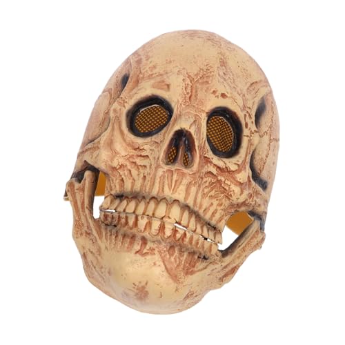 COLLBATH Halloween Maske mit Beweglichem Unterkiefer Realistische Skelettkopf Vollgesichtsmaske Gruseliges Horror Kostüm für Party Cosplay und Dekoration von COLLBATH