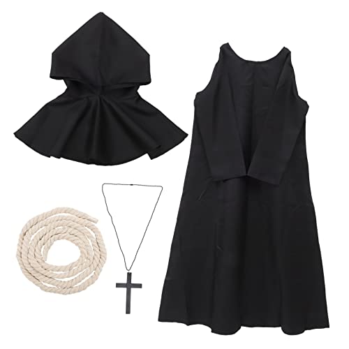 COLLBATH Mönchsrobe mit Kapuze für Halloween Herren Renaissance-Priester-Outfit Cosplay Mittelalter-Kostüm von COLLBATH