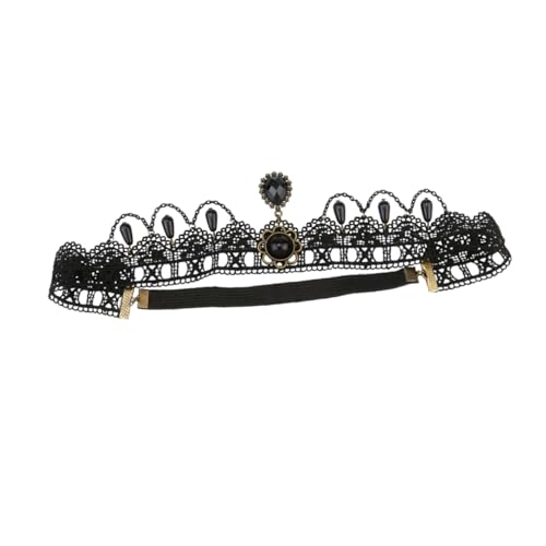 COLLBATH Halloween Spitzen-haarreif Damen Elastisch Dehnbar Schwarz Stirnband Kopfschmuck für Kostümparty Festival Cosplay COLLBATH Halloween Spitzen-haarreif Damen Elastisch Dehnbar Schwarz Stirnband Kopfschmuck für Kostümparty Festival Cosplay von COLLBATH