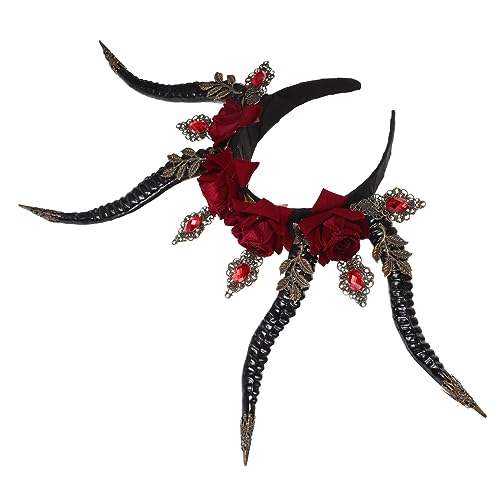 COLLBATH Halloween Teufelshörner Haarreif mit Realistischem Antilopenhörner Design Leichtes Bequemes Cosplay Kopfschmuck für Halloween Party Karneval Kostüm Bühnenauftritte und COLLBATH Halloween Teufelshörner Haarreif mit Realistischem Antilopenhörner Design Leichtes Bequemes Cosplay Kopfschmuck für Halloween Party Karneval Kostüm Bühnenauftritte und von COLLBATH