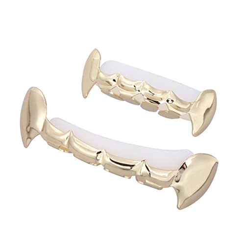 COLLBATH Halloween Vampirzähne Falsche Zähne Goldene Halloween Kostüm Zubehör für Erwachsene und Karneval Cosplay von COLLBATH