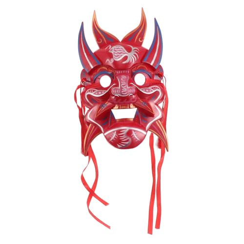 COLLBATH Handbemalte Japanische Dämonenmaske für Halloween Karneval und Maskenbälle Vielseitiges Cosplay für Unisex Erwachsene von COLLBATH