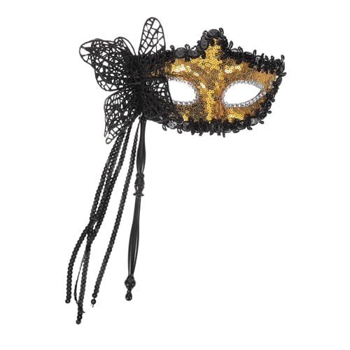 COLLBATH Handgehaltene Dragon-design Maske für Erwachsene Venezianische Maskerade mit Stick Leichte Halloween Cosplay Party Halbmaske Detailreich und Komfortabel Geeignet für Karneval und von COLLBATH