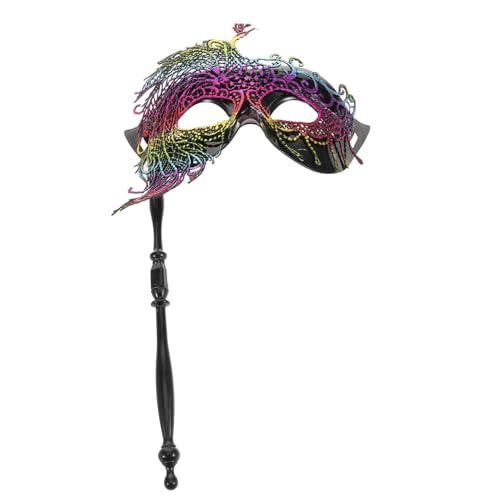 COLLBATH Handheld Lace Maske für Damen Karneval Maske mit Stick für Kostümpartys Cosplay Maskenbälle Atmungsaktives Spitzenmaterial Komfortable von COLLBATH