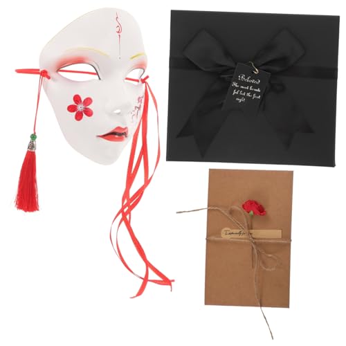 COLLBATH Hanfu-Maske japanischer Fuchs Karneval-Maske Quastenmaske Halloween-Maske Halloween-Streichmaske Maskendekor aus Kunststoff Erwachsener Zubehör bilden Requisiten schmücken Plastik von COLLBATH