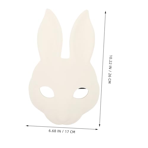 COLLBATH Hasenkostüm Zubehör Halloween Maske Schönheits Cosplay Maske Cosplay Gesichtsbedeckung Party Tier Urlaubs Hasen Bemalbare Halloween COLLBATH Hasenkostüm Zubehör Halloween Maske Schönheits Cosplay Maske Cosplay Gesichtsbedeckung Party Tier Urlaubs Hasen Bemalbare Halloween von COLLBATH
