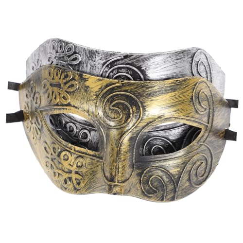 COLLBATH Herren Masken Für Maskerade Retro Römische Halbmaske Antikbronze Und Imitat Silber Für Karneval Halloween Und Elegante Partys COLLBATH Herren Masken Für Maskerade Retro Römische Halbmaske Antikbronze Und Imitat Silber Für Karneval Halloween Und Elegante Partys von COLLBATH