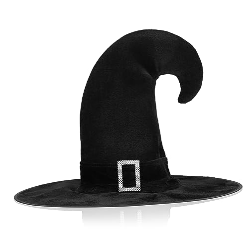 COLLBATH Hexenhut für Damen Halloween Kostüm Hut für Cosplay Partys Leicht Tragbar Wiederverwendbar Dekoration für Halloween Themenfeiern für Freunden COLLBATH Hexenhut für Damen Halloween Kostüm Hut für Cosplay Partys Leicht Tragbar Wiederverwendbar Dekoration für Halloween Themenfeiern für Freunden von COLLBATH