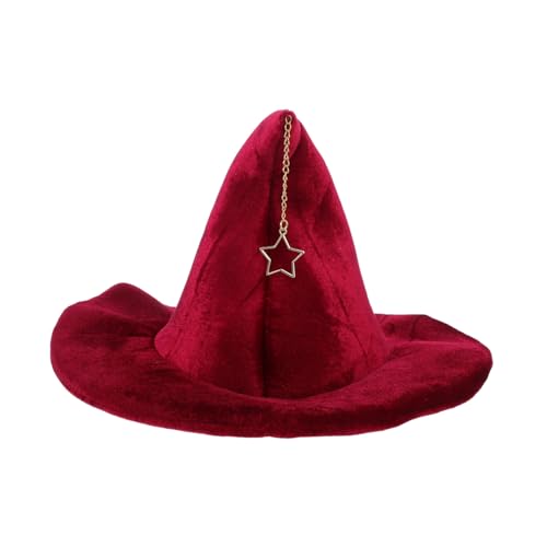 COLLBATH Hexenhut für Damen mit Sternanhänger Anpassbare Kappe für Halloween Party und Cosplay Vielseitiges Kostümzubehör für Jede COLLBATH Hexenhut für Damen mit Sternanhänger Anpassbare Kappe für Halloween Party und Cosplay Vielseitiges Kostümzubehör für Jede von COLLBATH