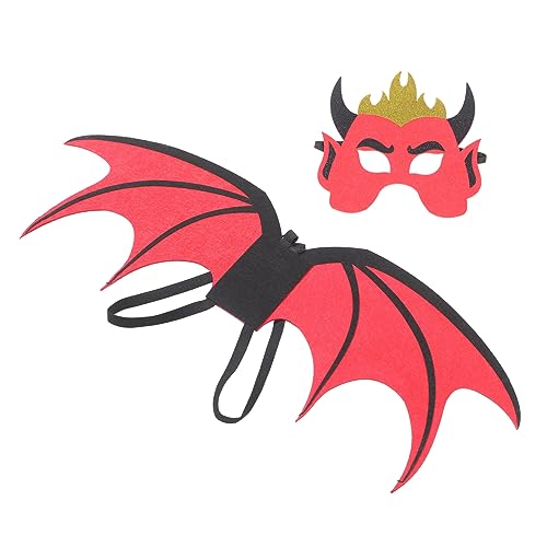 COLLBATH Inklusive Teufelshornmaske Kostüm Dämonen Kinder Zubehör Maskerade Teufelshörner Maske Jungen Kostümset für Teufelsflügel Cosplay Mädchen Teufelskostüm Partygeschenk Flügel COLLBATH Inklusive Teufelshornmaske Kostüm Dämonen Kinder Zubehör Maskerade Teufelshörner Maske Jungen Kostümset für Teufelsflügel Cosplay Mädchen Teufelskostüm Partygeschenk Flügel von COLLBATH