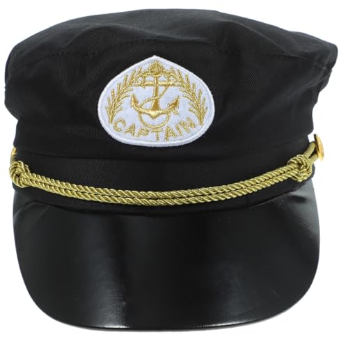 COLLBATH Kapitänsmütze aus Baumwolle Leichte Segler Mütze für Kostüm und Party Langlebige Bühnenperformance Hut für Jungen Nautisches Accessoire für Fasching und Rollenspiele von COLLBATH