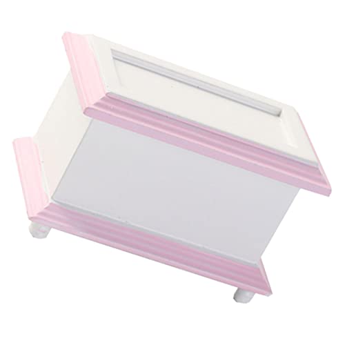 COLLBATH Kasten Mini-Box Puppenhaus Mini Möbel Piratenschatztruhe Mini House Accessory mini aufbewahrungsbox mini Storage Box mini Box Mini-Schatztruhe-Modell Miniatur-Schatzkiste Holz Rosa von COLLBATH