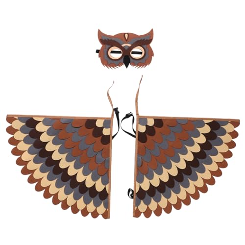 COLLBATH Kostüm Flügel Filz Weiches Atmungsaktives Material Eulen und Papageien Vogel Flügel Verkleidung für Jungen und Mädchen Geeignet für Halloween Geburtstage Rollenspiele und von COLLBATH