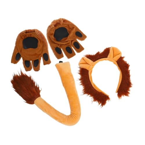 COLLBATH Kostüm Plüsch Haarreif mit und Pfoten Handschuhe Weiches Tierkostüm für Halloween Zoo Rollenspiele und Cosplay Party von COLLBATH