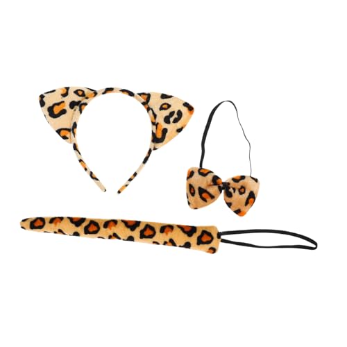 COLLBATH Leoparden Kostüm Set für Plüsch Stirnband mit Fliege für Halloween und Tier Themenpartys Teiliges Zubehör für Verkleidungen COLLBATH Leoparden Kostüm Set für Plüsch Stirnband mit Fliege für Halloween und Tier Themenpartys Teiliges Zubehör für Verkleidungen von COLLBATH