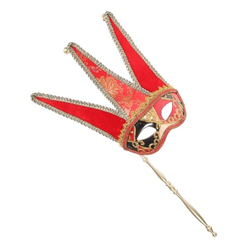 COLLBATH Maske Hälfte Gesicht Led Damen Halloween Rot Plastik von COLLBATH