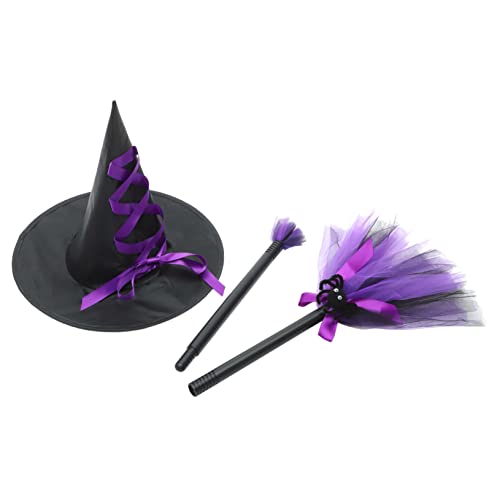 COLLBATH Elegantes Hexenhut-set Mit Besen Für Halloween-partys Hexenhut Für Damen Und Mädchen Zur Maskerade COLLBATH Elegantes Hexenhut-set Mit Besen Für Halloween-partys Hexenhut Für Damen Und Mädchen Zur Maskerade von COLLBATH
