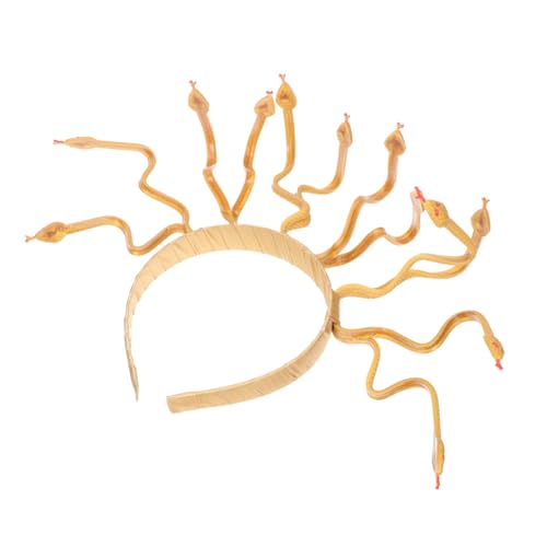 COLLBATH Medusa Schlangen Kopfschmuck Goldfarben Halloween Haarschmuck Cosplay Zubehör für Damen und Mädchen Stabiles Stirnband für Karneval Party COLLBATH Medusa Schlangen Kopfschmuck Goldfarben Halloween Haarschmuck Cosplay Zubehör für Damen und Mädchen Stabiles Stirnband für Karneval Party von COLLBATH