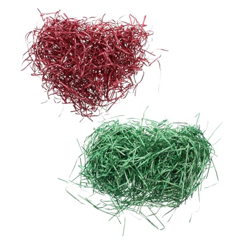 COLLBATH Metallic Glänzendes Geschenkpapier füllmaterial Rot grünes Geschnittenes Leicht Formbares Deko konfetti Glänzende Bastelfüllung für Geschenkboxen zu Weihnachten Hochzeit von COLLBATH