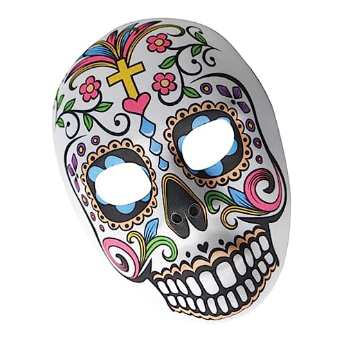 COLLBATH Mexikanische Maske Zum Tag Der Toten (klassischer Herrenstil) Geschenk Halloweenkostüm Maskerade Verkleiden Tag Der Toten Kostüm Halloween-schädelmaske Dead Skelett Eva Männlich von COLLBATH