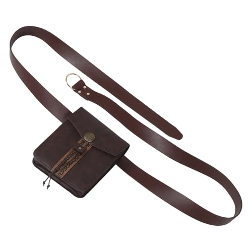 COLLBATH Mittelalterliche Gürteltasche für Herren Vintage Bauchtasche mit Steampunk Elementen Praktische Hüfttasche für Outdoor Aktivitäten Wie Wandern und Radfahren Teiliges Set von COLLBATH