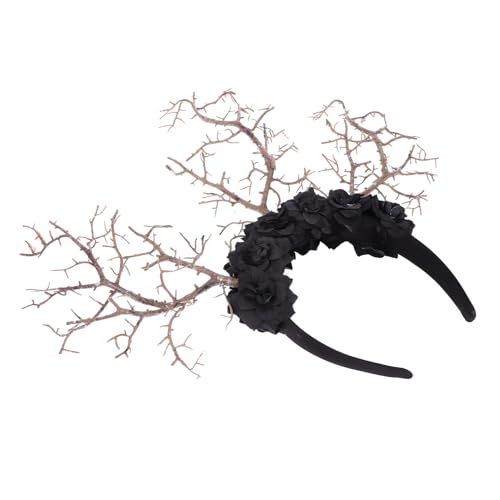 COLLBATH Stirnband Mit Baumzweigen Und Künstlichen Blumen Dekoratives Party-stirnband Für Cosplay Haardekor Für Festivals Und Halloween von COLLBATH