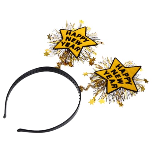 COLLBATH Neujahrs-haarreif mit Sternen Glitzerndes Party-stirnband Vielseitiges Kopfschmuck-accessoire für Damen und Herren Bequemer Sitz für Silvester Geburtstagsfeiern von COLLBATH