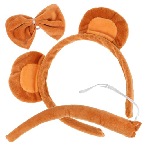 COLLBATH Niedliches Monkey Cosplay Kostüm für Mädchen mit Weichem Stoff Tierohren Stirnband Affenschwanz und Fliege Leichtes Bequemes Tierkostüm für Party Bühne Halloween und Fotoshootings COLLBATH Niedliches Monkey Cosplay Kostüm für Mädchen mit Weichem Stoff Tierohren Stirnband Affenschwanz und Fliege Leichtes Bequemes Tierkostüm für Party Bühne Halloween und Fotoshootings von COLLBATH
