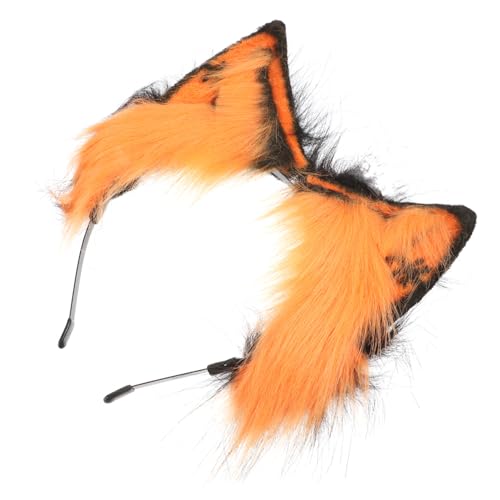 COLLBATH Plüsch Tierohren Haarband Kuscheliges Cosplay Stirnband für Erwachsene und Weiches Kopfband für Alltag Makeup und Halloween Geschenkidee in Orange COLLBATH Plüsch Tierohren Haarband Kuscheliges Cosplay Stirnband für Erwachsene und Weiches Kopfband für Alltag Makeup und Halloween Geschenkidee in Orange von COLLBATH