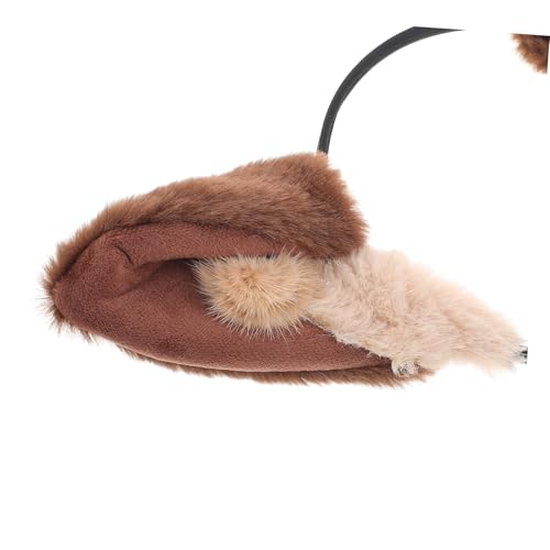 COLLBATH Plüsch Wolf Ohr Stirnband Kuschelig Weich Lustig Tier Haarreif für Damen Cosplay Party Alltag Waschgesicht Zubehör in Dunkelbraun von COLLBATH