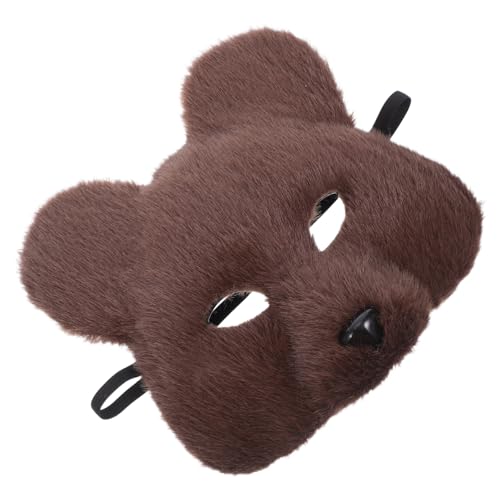 COLLBATH Realistische Halloween Bärenmaske aus Weichem Plüsch für Cosplay Karneval und Maskerade Leichtes Detailreiches Tiergesicht Kostümzubehör für Erwachsene und Partydekoration von COLLBATH