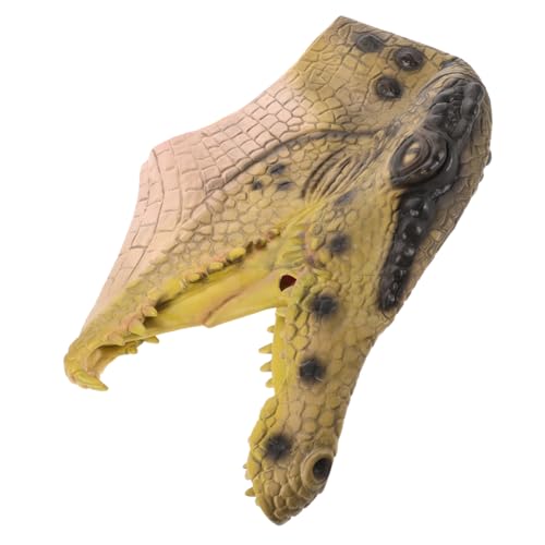 COLLBATH Realistische Krokodil Tiermaske für Halloween Fasching und Kostümparty Detailreiches Cosplay Zubehör Leicht Anzuziehen für Karneval Maskenball und Bühnenauftritt von COLLBATH