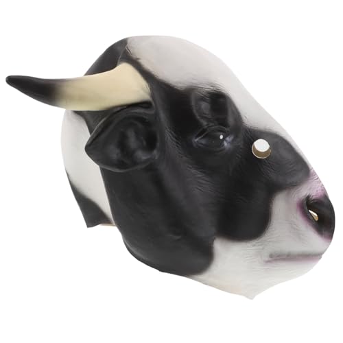 COLLBATH Realistische Kuh Vollkopf Tiergesicht für Erwachsene Halloween Karneval Maskerade Party Kostüm Zubehör von COLLBATH