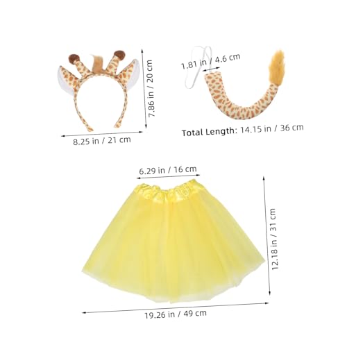 COLLBATH Reh Weichem Tüllrock Tierohren-haarreif und Schleife Leicht und Angenehm Schnell an Auszuziehen für Halloween Karneval und Kostümpartys von COLLBATH