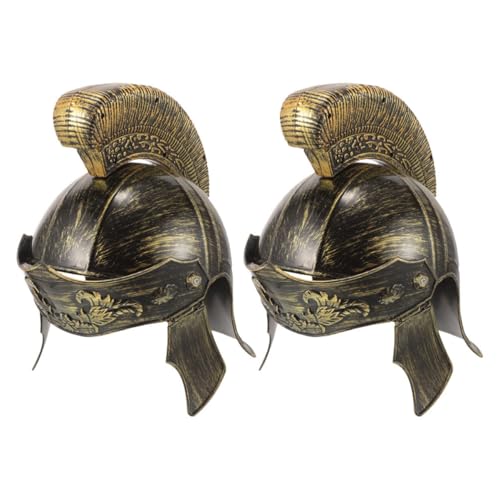 COLLBATH 2 Stücke Mittelalterhelm Römischer Soldatenhelm Wikingerhelm Kostümzubehör Kriegerkostüm Halloween Cosplay Schlachtspiel Hut Antiker Helm Für Theaterparty von COLLBATH